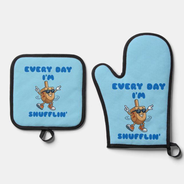 De Manoplas Every Day I'm Shufflin Pot Holder Set (Anverso)