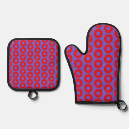 De Manoplas Fishman Donut Oven Mitt & Pot Holder Set