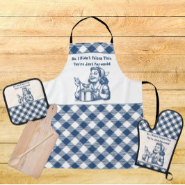 De Manoplas Funny Oven Mitt y Pot Holder Set Retro Plantado
