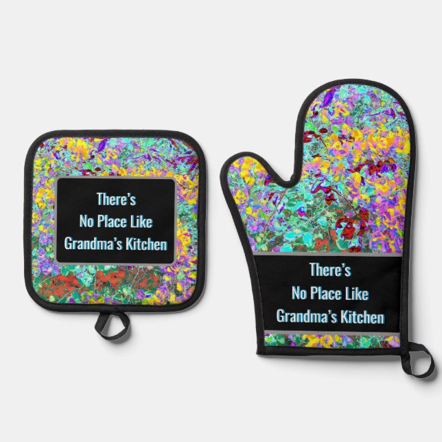 De Manoplas Grandma Oven Mitt and Pot Holder Set (Anverso)