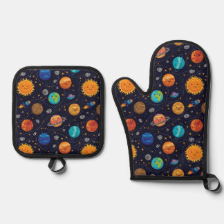 De Manoplas Happy Planets Oven Mitt Set