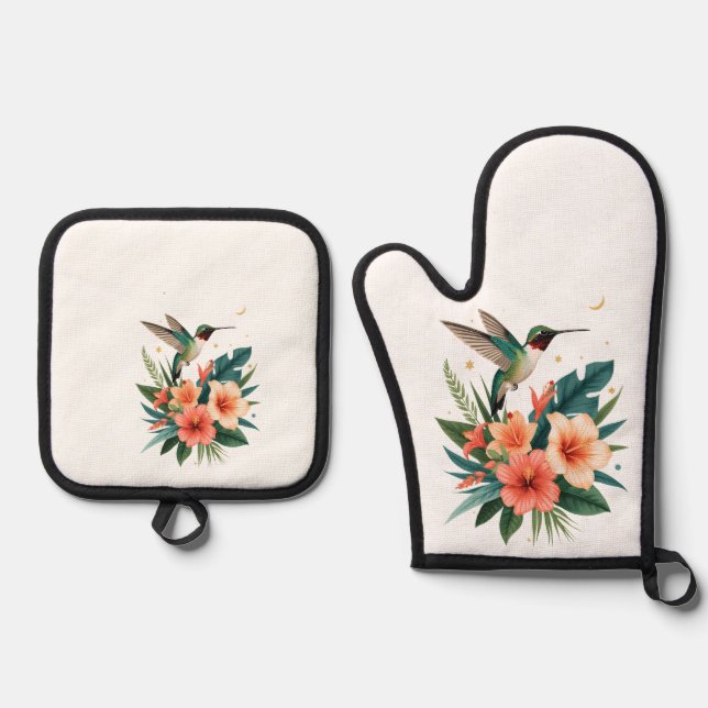 De Manoplas Hummingbird Bloom Kitchen Set (Anverso)
