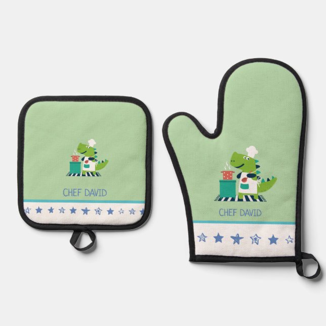 De Manoplas Kids Oven Mitt and Pot Holder Set (Anverso)