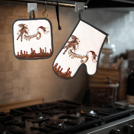 De Manoplas Oven Mitt and Pot Holders Set