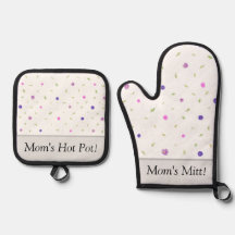 Personalizado Oven Mitt Y Pot Holder Set - Regalo