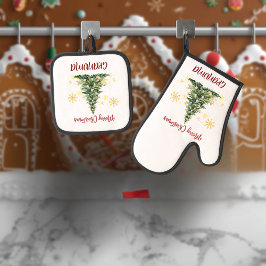 De Manoplas Personalized Oven Mitt and Pot Holders Set