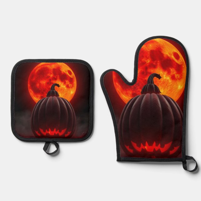 De Manoplas Pumpkin Emperor Eclipse Halloween Mitt Set (Anverso)