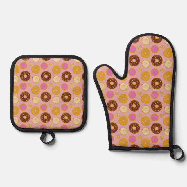 De Manoplas Sweet Donuts Oven Mitt & Pot Holder Set (Anverso)