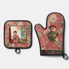 De Manoplas Vintage Japan Ningyo Pot Holder Set