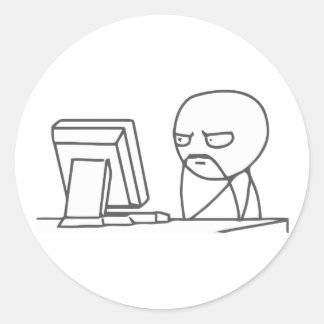 ‏ de meme de tipo informático - Pegatinas redondos