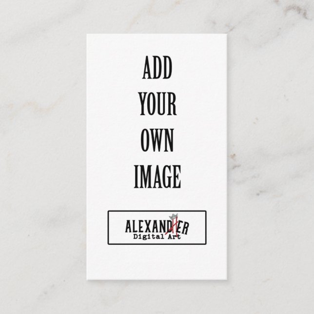 De Mesa 2x3.5" Tarjeta plana vertical para comida/lugar (Anverso)