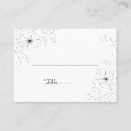 De Mesa Anemone en la tarjeta blanca plana