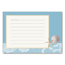 De Mesa Beach Romance Receta Tarjeta Azul