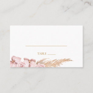 De Mesa Boho Tropical Botanical   Tarjeta Boda plana