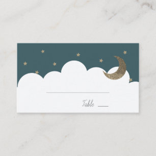 De Mesa Crescent Moon & Stars Navy tarjeta Blue Boy Place