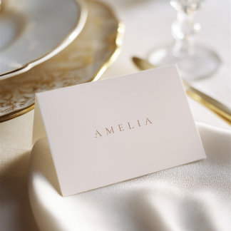 De Mesa Elegante tarjeta Minimalista marfil taúpe Boda Pla