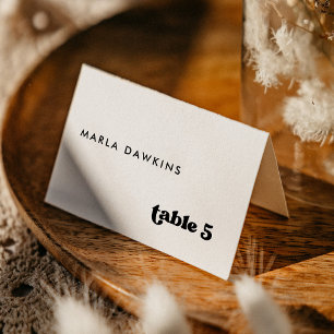 De Mesa Elegante tarjeta retro en blanco y negro boda