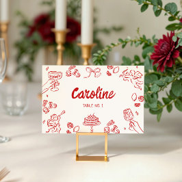 De Mesa ¡Eso es Amore! Tarjeta roja italiana para Boda