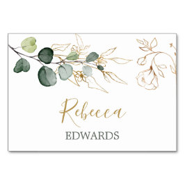 De Mesa Eucalyptus deja tarjeta Gold Floral Place