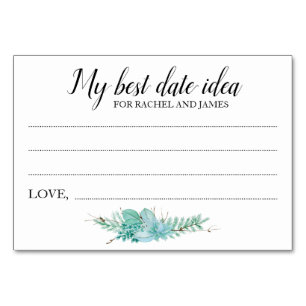 De Mesa Mejor Fecha Idea Boda Ducha Suculenta Tarjeta