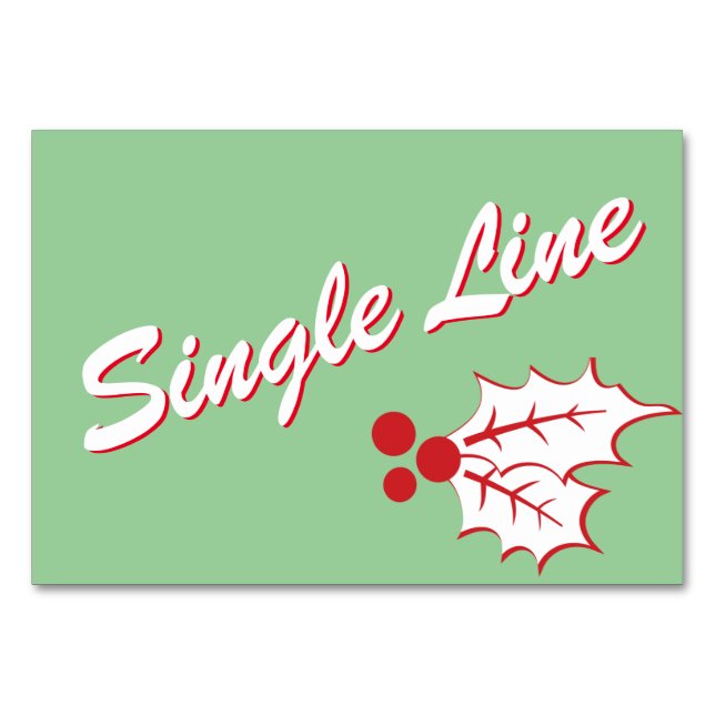 De Mesa Navidades brillantes Holly Personalizado Tarjeta B (Anverso)