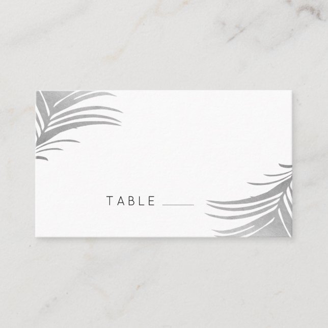 De Mesa Palm Tree plateada deja tarjeta Fiesta tropical (Anverso)