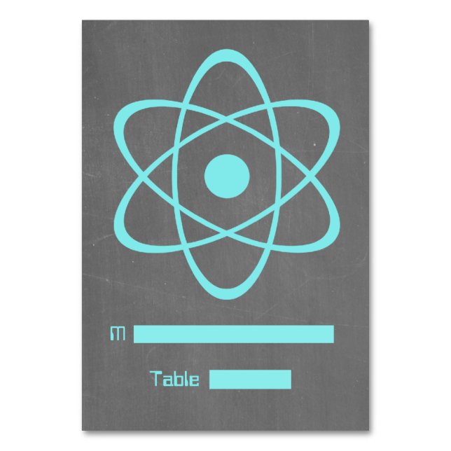 De Mesa Tarjeta Aqua Atomic Chalkboard Place (Anverso)