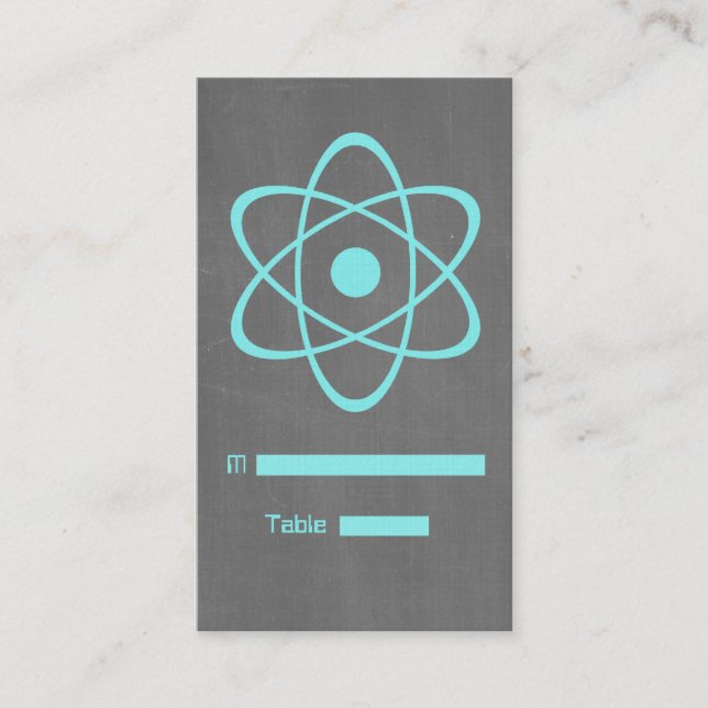 De Mesa Tarjeta Aqua Atomic Chalkboard Place (Anverso)