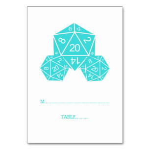 De Mesa Tarjeta Aqua D20 Dice Place