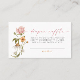 De Mesa Tarjeta Baby Shower Diaper Raffle Floral Floral Fl