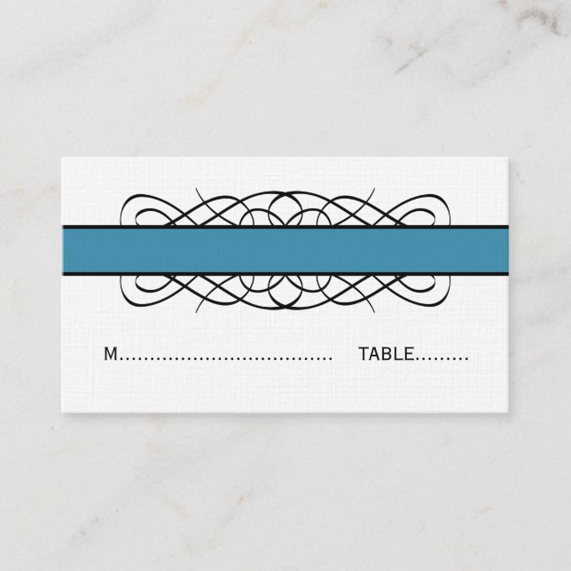 De Mesa Tarjeta Blue Deco Flouriplace (Anverso)