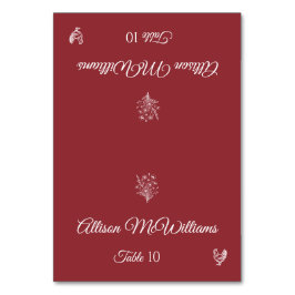 De Mesa Tarjeta boda Place-Wildflowers-Poultry-Table