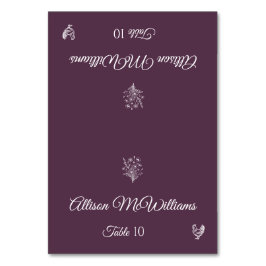 De Mesa Tarjeta boda Place-Wildflowers-Poultry-Table