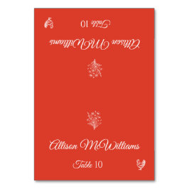 De Mesa Tarjeta boda Place-Wildflowers-Poultry-Table