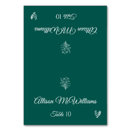 De Mesa Tarjeta boda Place-Wildflowers-Poultry-Table