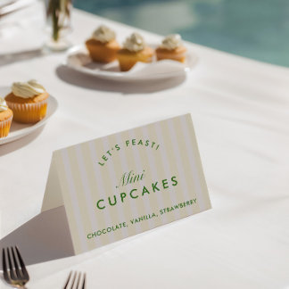 De Mesa Tarjeta Buffet Vintage Yellow & Green Bachelorette