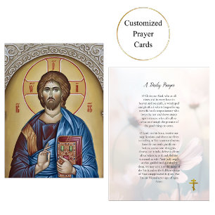De Mesa Tarjeta cristiana ortodoxa para la oración diaria