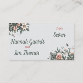 De Mesa Tarjeta Earthy Floral Vine Place