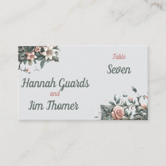 De Mesa Tarjeta Earthy Floral Vine Place