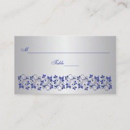 De Mesa Tarjeta floral azul, gris