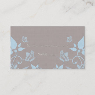 De Mesa Tarjeta Floral Blue Butterfly Place