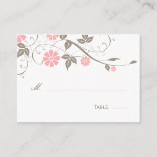De Mesa Tarjeta floral moderna - rosa suave