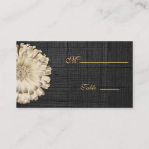 De Mesa Tarjeta Gerbera Daisy Gold Wood Place para Ocasión