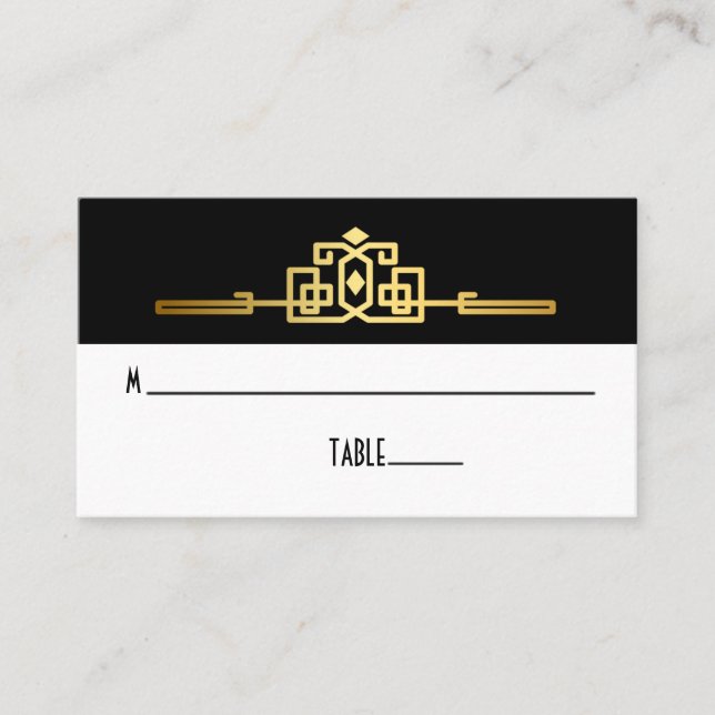 De Mesa Tarjeta Golden Romance Art Deco Place (Anverso)