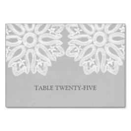 De Mesa Tarjeta Gray Elegance Lace Table