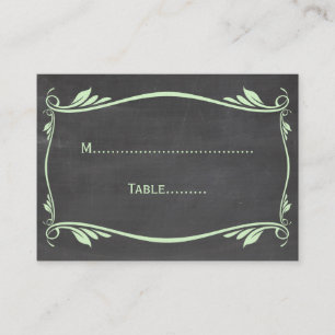 De Mesa Tarjeta Green Flourish Chalkboard Place