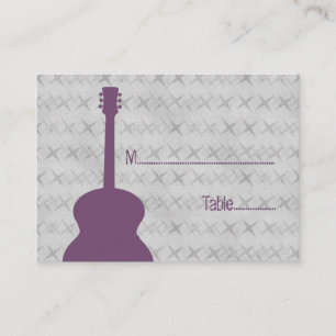 De Mesa Tarjeta Grunge Place Purple Guitar
