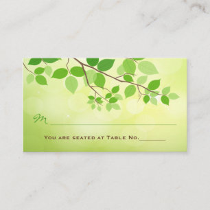 De Mesa Tarjeta Leafy Branch Wedding - Recepción