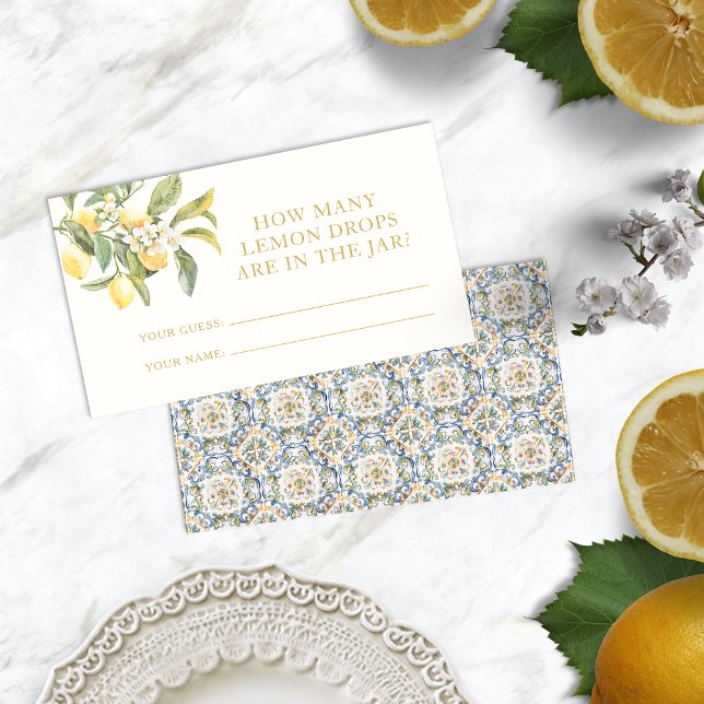 De Mesa Tarjeta Lemon Drop (Lemon Drop Card
)