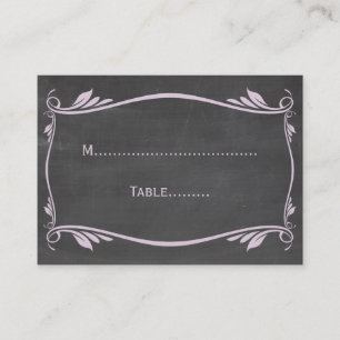 De Mesa Tarjeta Lilac Flourish Chalkboard Place